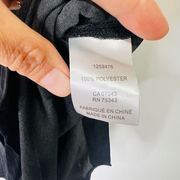 Joie Black Long Tank Top Tunic Blouse Button Up - Picture 6 of 9